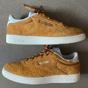 Brand new Reebok club c orange suede.